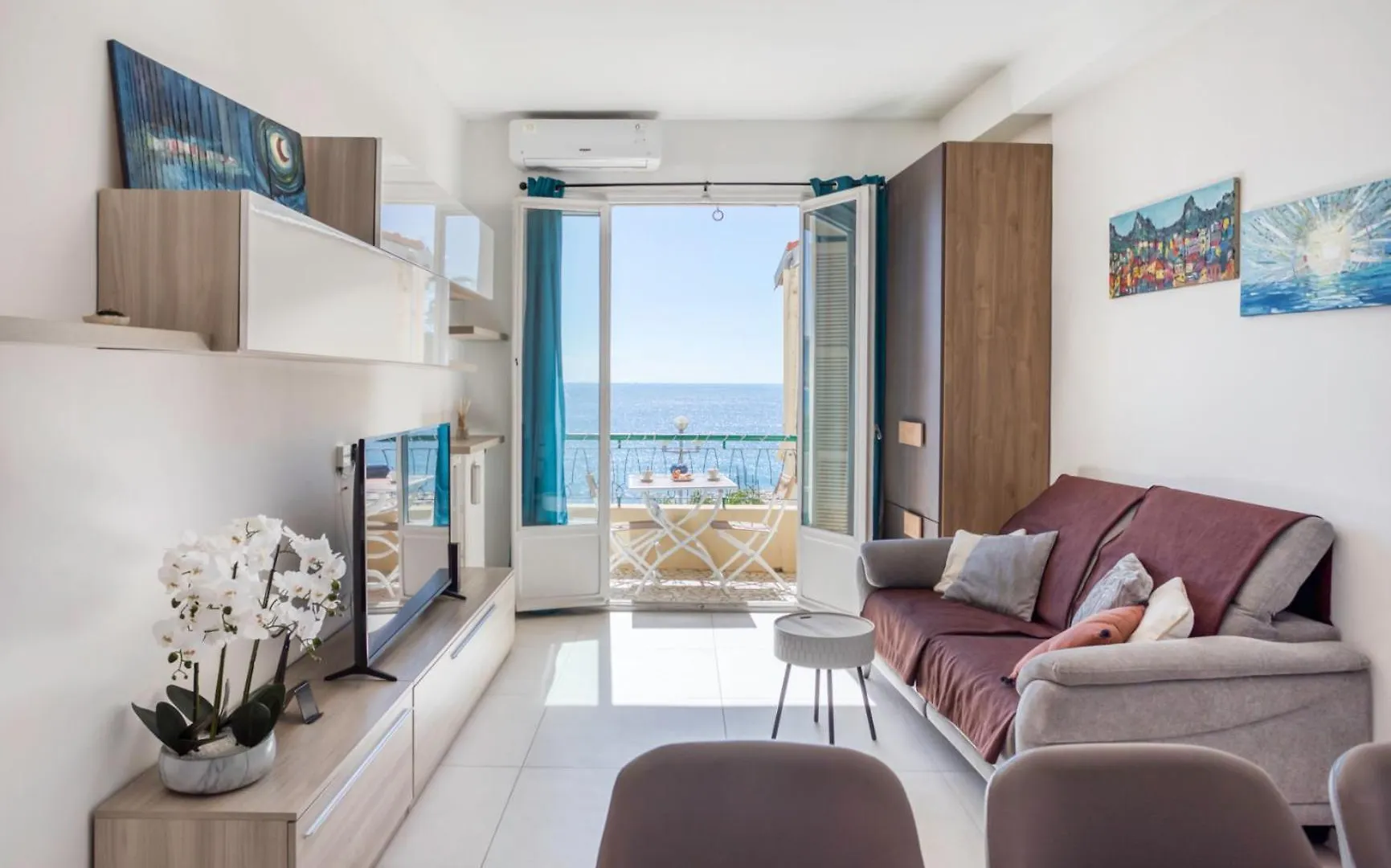 #35 Suite Promenade Vue Mer Proche Aeroport Balcon &Ac Nice