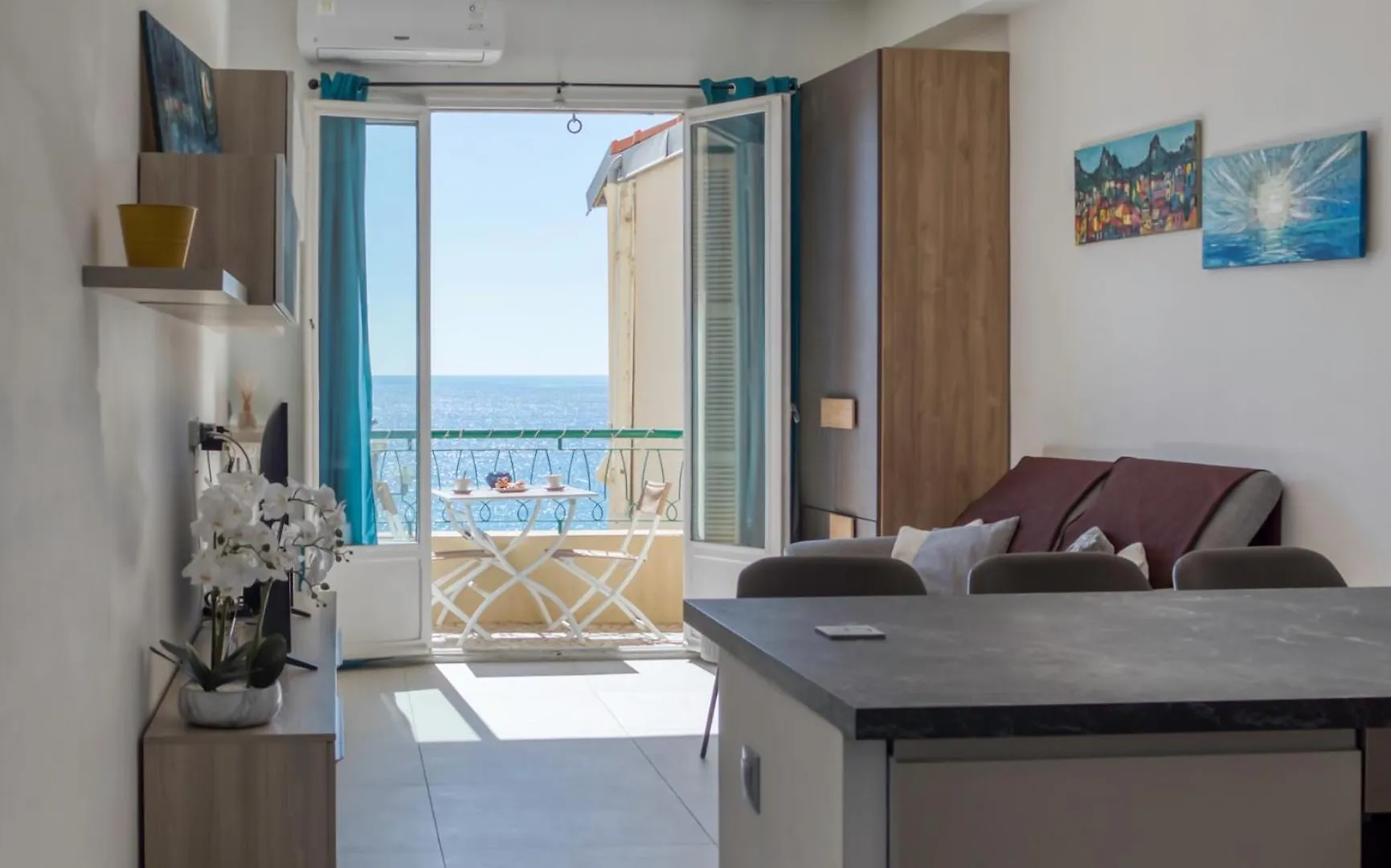 #35 Suite Promenade Vue Mer Proche Aeroport Balcon &Ac Nice Apartmán
