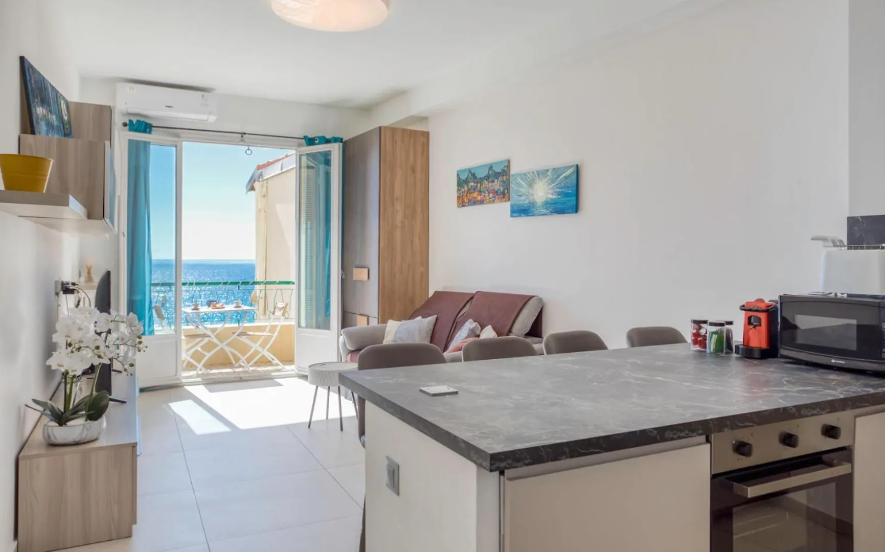 דירה ניס #35 Suite Promenade Vue Mer Proche Aeroport Balcon &Ac צרפת